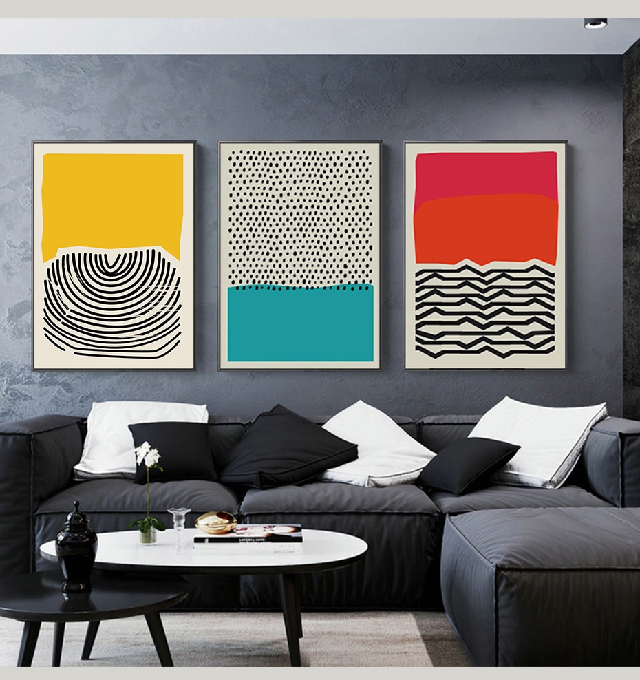 Modern Multicolored Abstract Geometric Wall Poster
