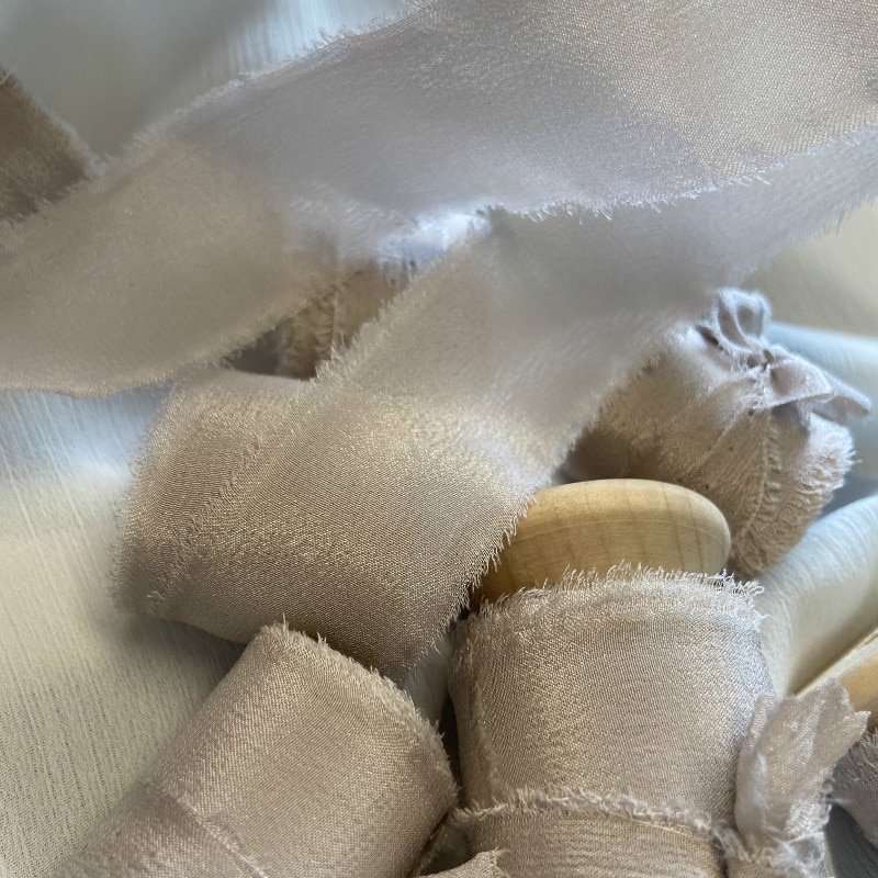Wedding Pure Silk Frayed Ribbon