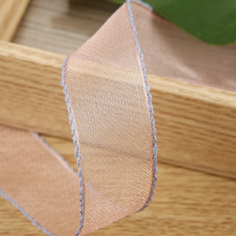Double Wired Mesh Organza Ribbon