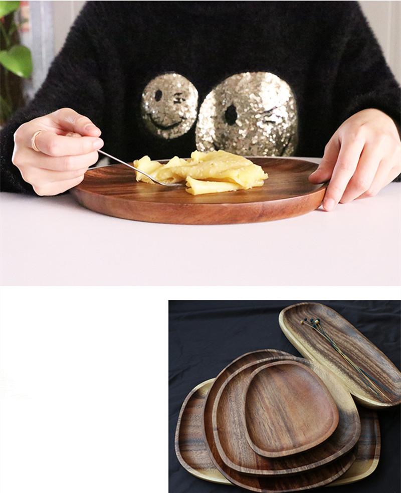 Wooden Irregular Shaped Dishes Set