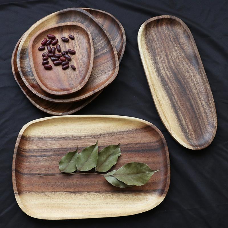 Wooden Irregular Shaped Dishes Set
